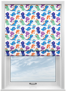 Roarsome, Multi - Twist&Fit Roman Blind